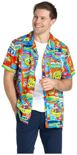 OppoSuits Men's Hawaiian Shirts SpongeBobT Breakfast