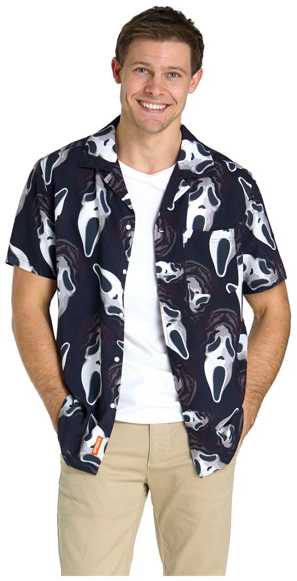 Ghostface Hawaiian Shirt for Halloween Parties Summer Festivals and Horror Movie Fans