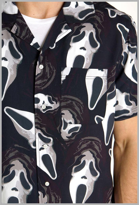 Ghostface Hawaiian Shirt for Halloween Parties Summer Festivals and Horror Movie Fans