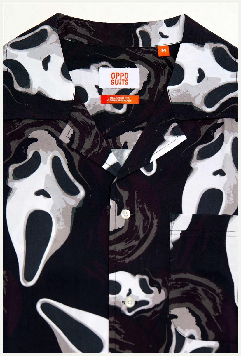 Ghostface Hawaiian Shirt for Halloween Parties Summer Festivals and Horror Movie Fans