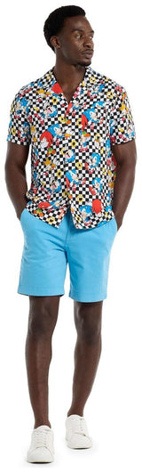 OppoSuits Men's Hawaiian Shirts Sonic Retro Rings