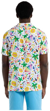 Vibrant OppoSuits Men's Hawaiian Shirts Tropic Pride for Summer Parties and Beach Vacations