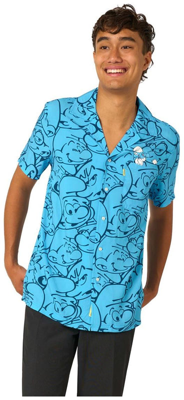 OppoSuits Men's Hawaiian Shirts The SmurfsT - Smurftastic