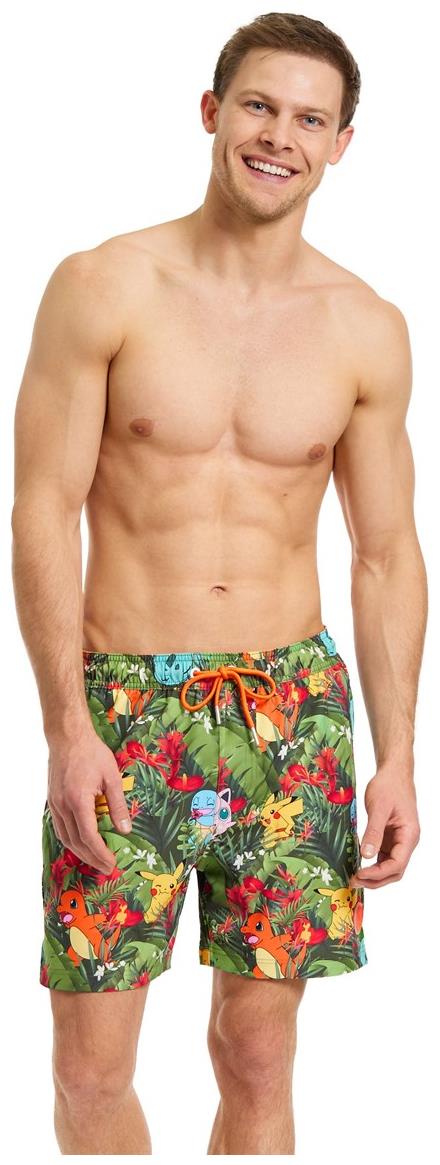OppoSuits Men's Swim Shorts Pokemon Tropical Forest for Beach and Poolside Fun