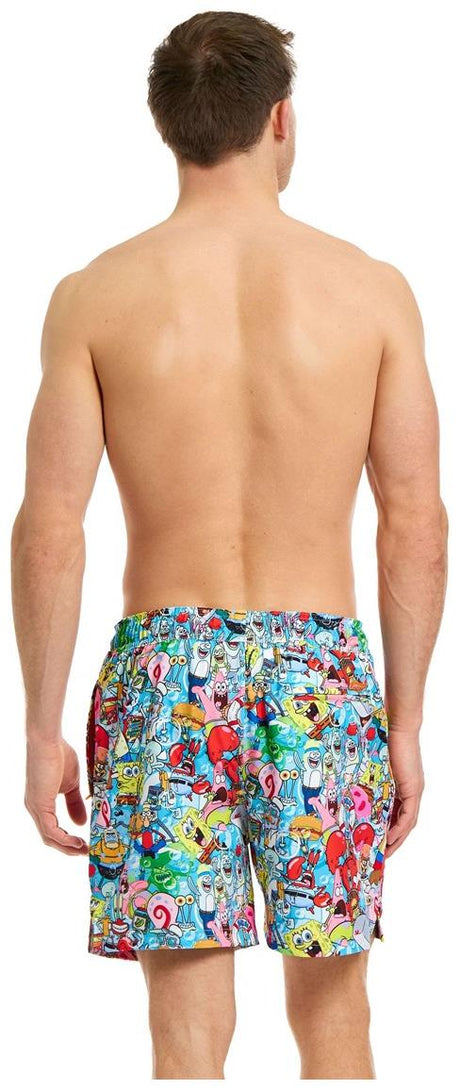 OppoSuits Men's Swim Shorts SpongeBob Frenzy