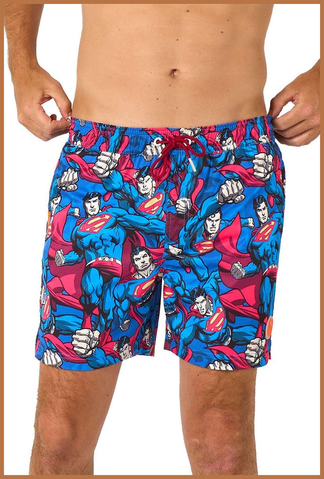 OppoSuits Men's Swim Shorts SupermanT - Man of Tomorrow