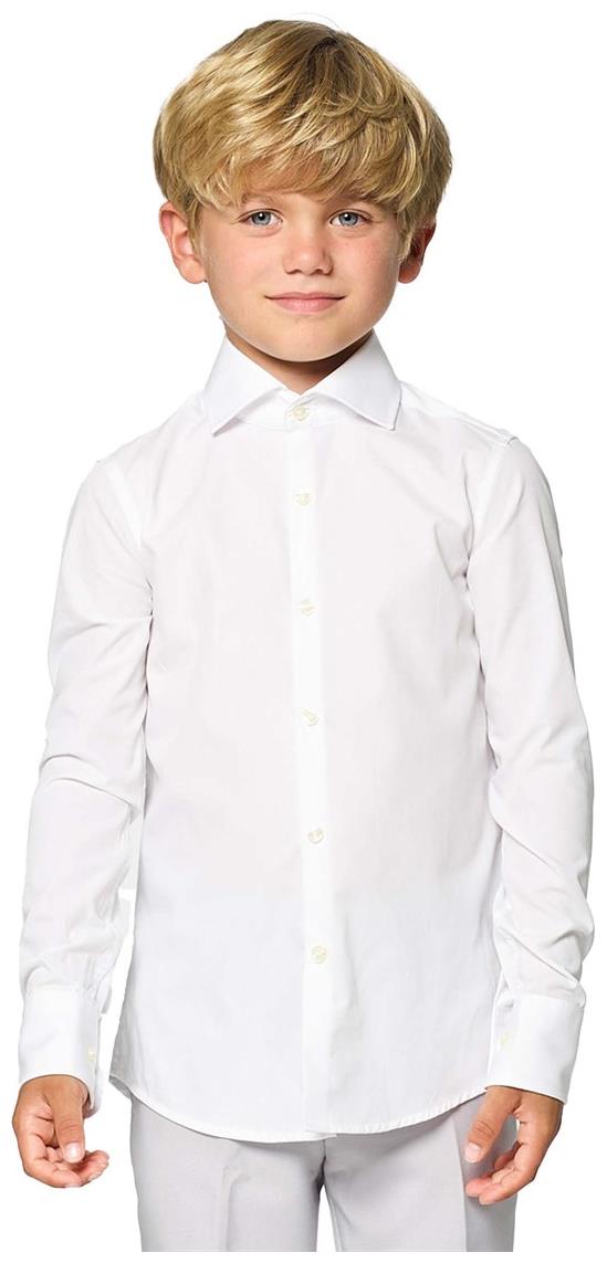 Charming White Shirt for Little Boys Perfect for Suits and Formal Occasions