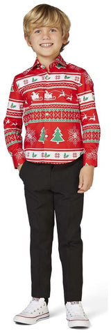 OppoSuits Boys' Shirts SHIRT LS Winter Wonderland