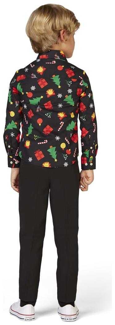 OppoSuits Boys' Shirts SHIRT LS Christmas Icons Black