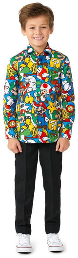 OppoSuits Boys' Shirts SHIRT LS Super Mario Boys