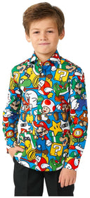 OppoSuits Boys' Shirts SHIRT LS Super Mario Boys