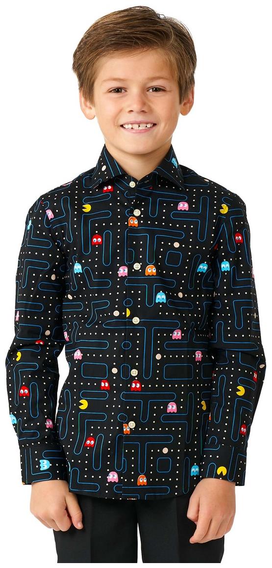 Stylish OppoSuits Boys Long Sleeve Shirt LS PAC-MAN for Kids Birthday Parties and Special Occasions
