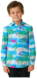 OppoSuits Boys' Shirts SHIRT LS Flaminguy Boys