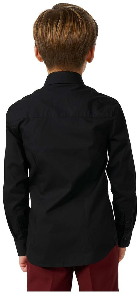 OppoSuits Boys' Shirts SHIRT LS Black Knight Boys