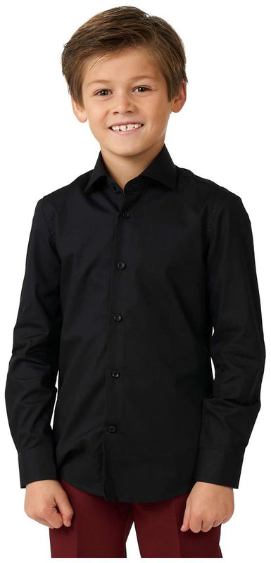 OppoSuits Boys' Shirts SHIRT LS Black Knight Boys