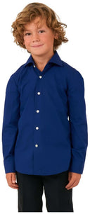OppoSuits Boys' Shirts SHIRT LS Navy Royale boys
