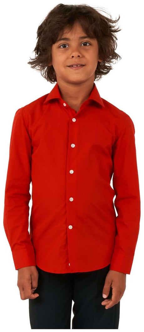OppoSuits Boys' Shirts SHIRT LS Red Devil boys