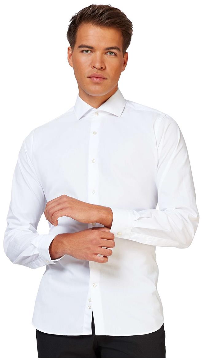 Stylish OppoSuits White Button Up Shirt for Formal Events and Holiday Gatherings