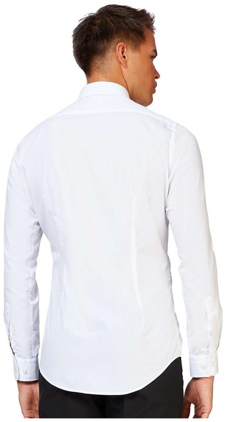 Stylish OppoSuits White Button Up Shirt for Formal Events and Holiday Gatherings