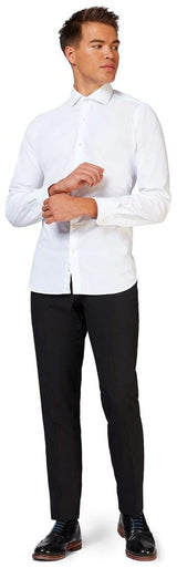 Stylish OppoSuits White Button Up Shirt for Formal Events and Holiday Gatherings