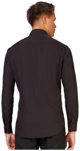 OppoSuits Men's Shirts SHIRT LS Black Knight