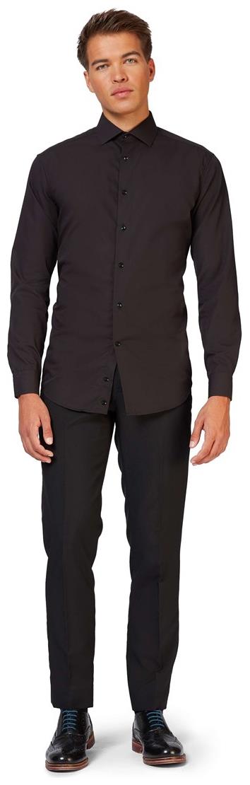 OppoSuits Men's Shirts SHIRT LS Black Knight