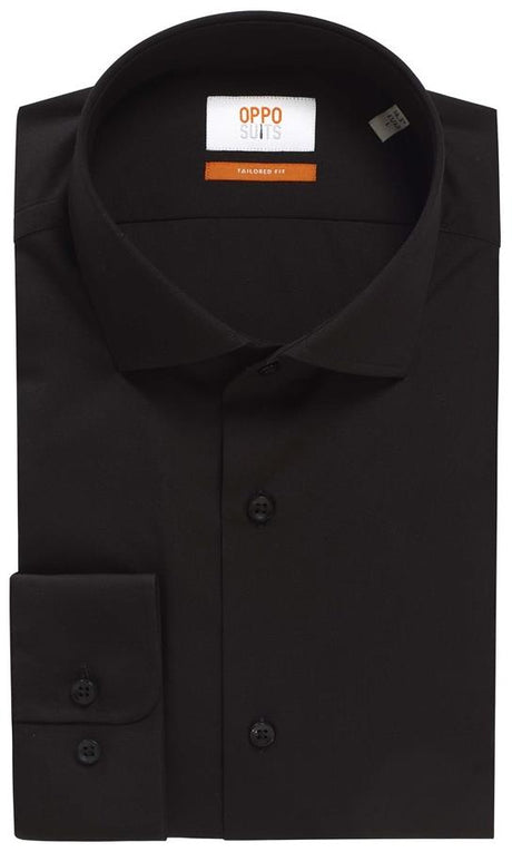 OppoSuits Men's Shirts SHIRT LS Black Knight