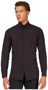OppoSuits Men's Shirts SHIRT LS Black Knight