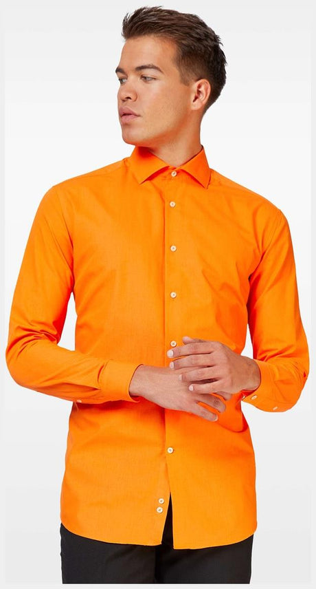 Vibrant OppoSuits Orange Dress Shirt for Men for Special Occasions and Formal Events
