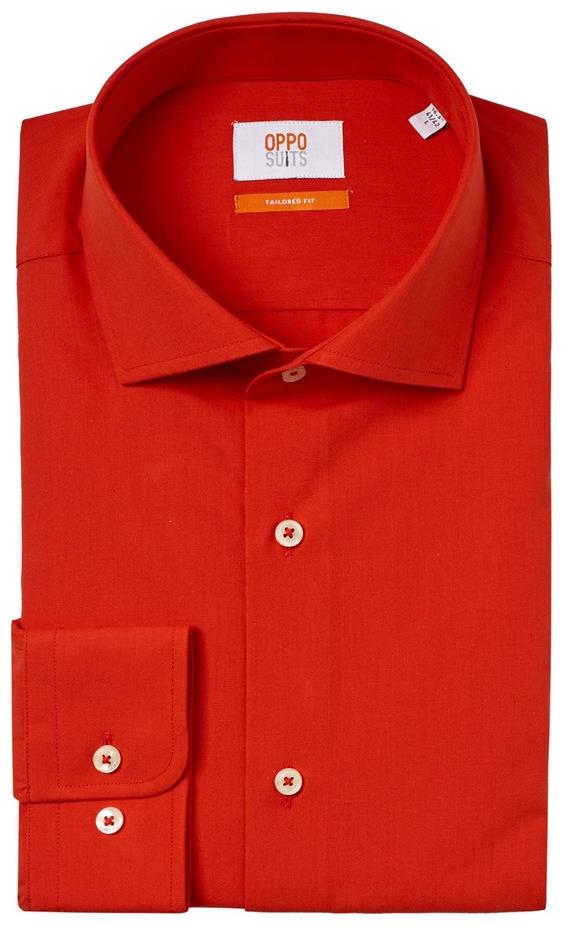 Stylish OppoSuits Red Dress Shirt for Festive Events and Formal Occasions