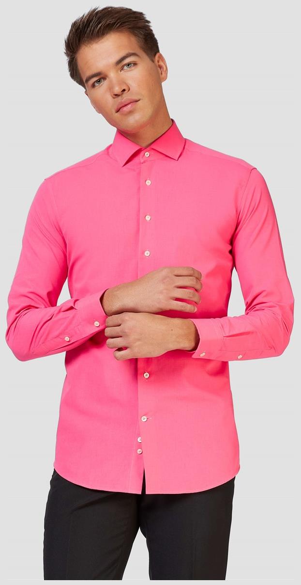 Stylish OppoSuits Pink Men's Shirt for Parties Weddings and Casual Wear