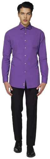 OppoSuits Men's Shirts SHIRT LS Purple Prince