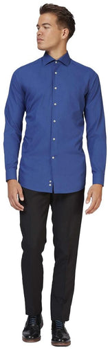 OppoSuits Men's Shirts SHIRT LS Navy Royale