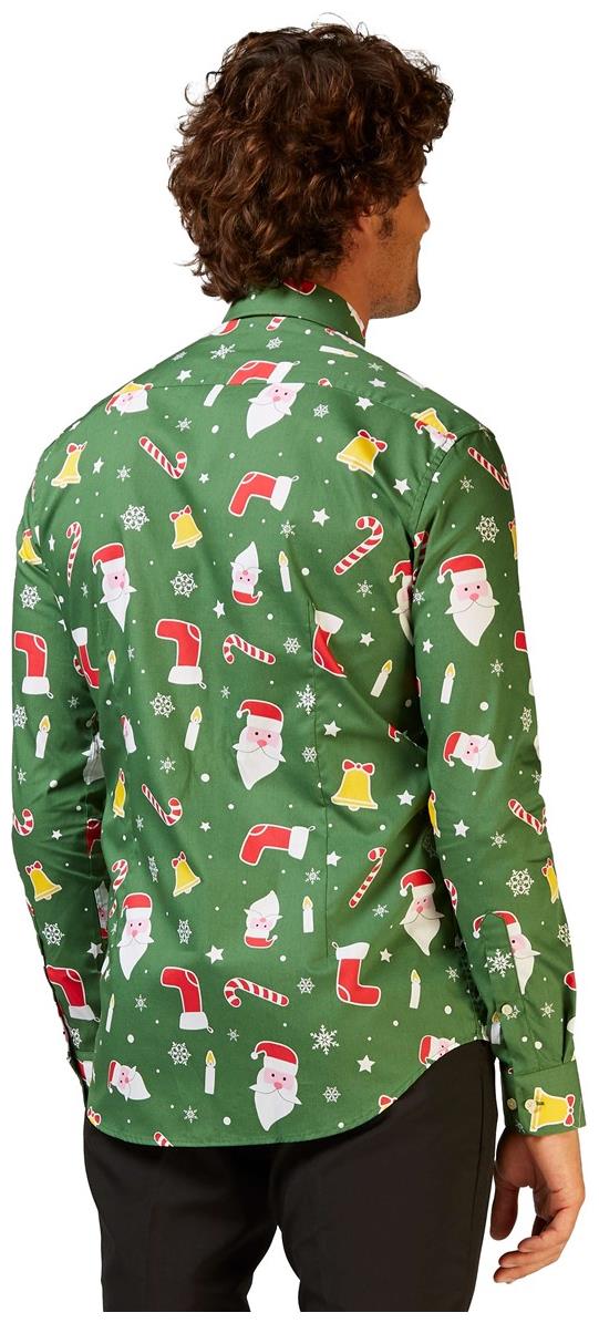 OppoSuits Men's Shirts SHIRT LS Santaboss