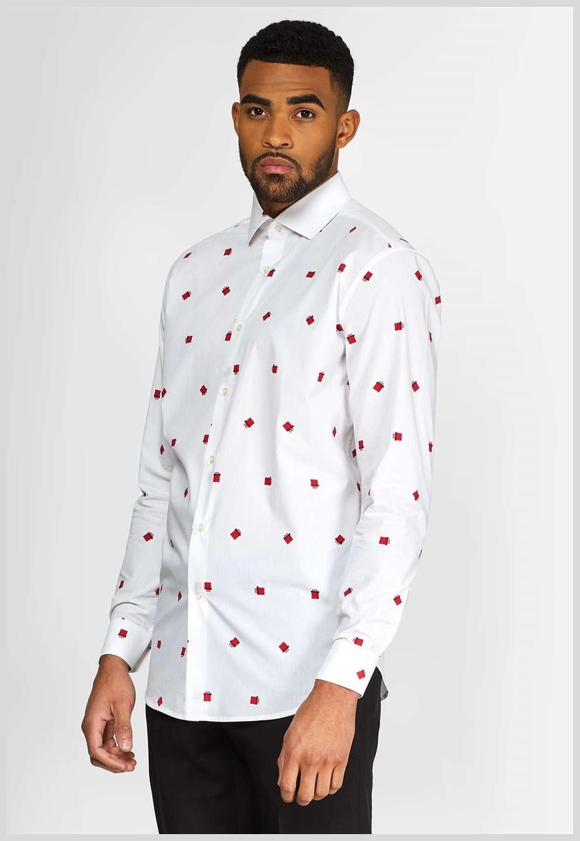 Stylish OppoSuits Men's Shirt for Christmas Parties Holiday Gatherings and Festive Events