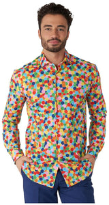 Colorful OppoSuits Confetteroni Button-Up Shirt for Party Events and Fashion Celebrations