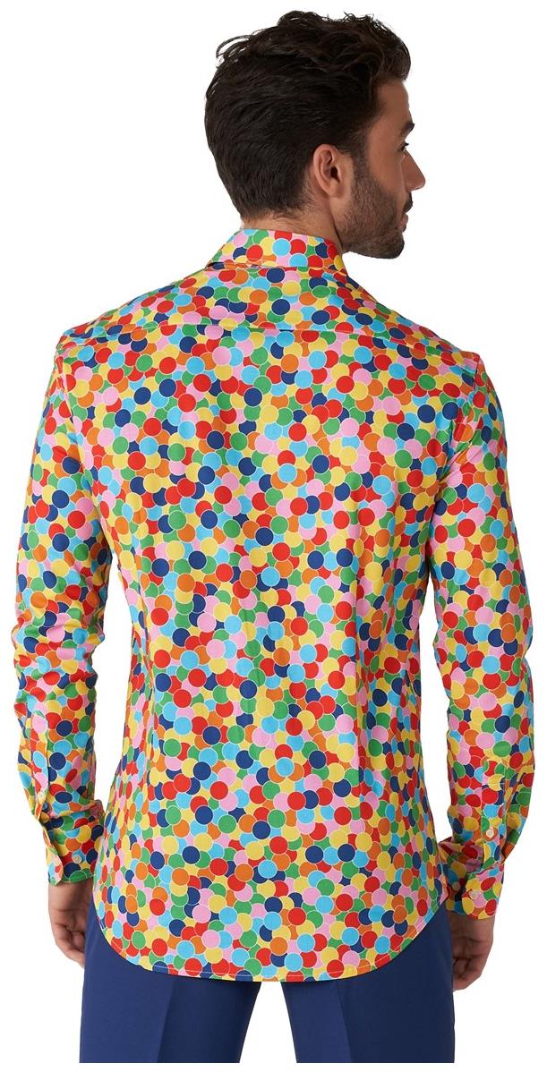 Colorful OppoSuits Confetteroni Button-Up Shirt for Party Events and Fashion Celebrations