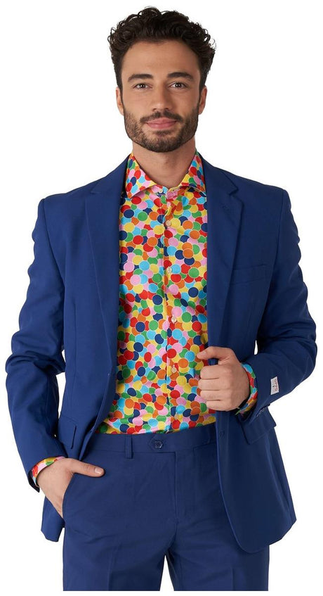 Colorful OppoSuits Confetteroni Button-Up Shirt for Party Events and Fashion Celebrations