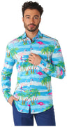 OppoSuits Men's Shirts SHIRT LS Flaminguy