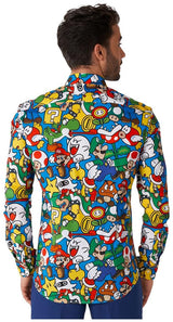 OppoSuits Men's Shirts SHIRT LS Super MarioT