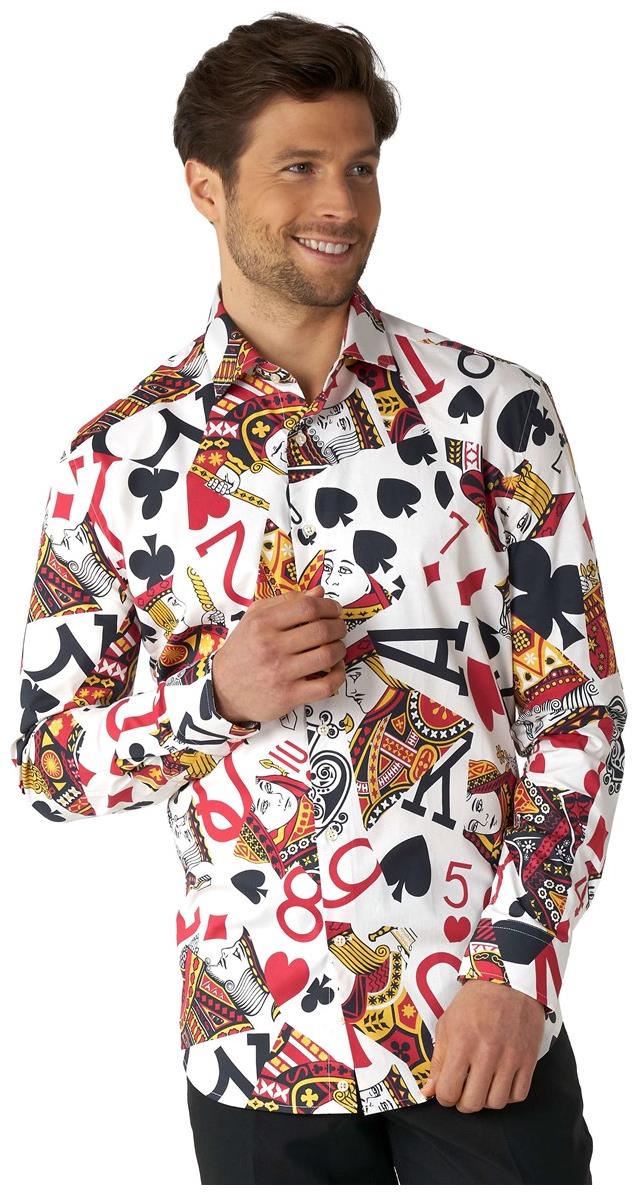 OppoSuits King of Clubs Shirt for Halloween Parties Bachelor Celebrations and Magic Shows