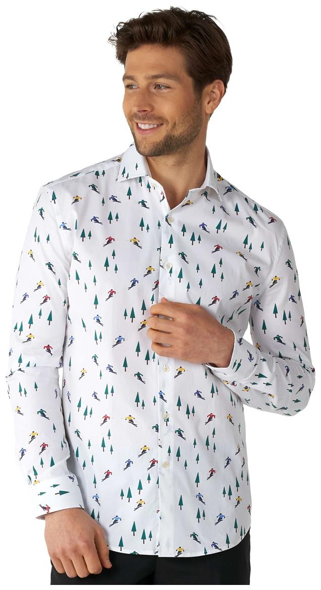 Sophisticated OppoSuits Winter Sprinter Long Sleeve Shirt for Skiing Snowboard Adventures and Stylish Attire