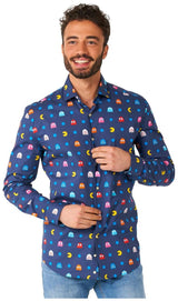 Retro OppoSuits Pixel PAC-Man Shirt for Gaming Events and Cosplay Gatherings