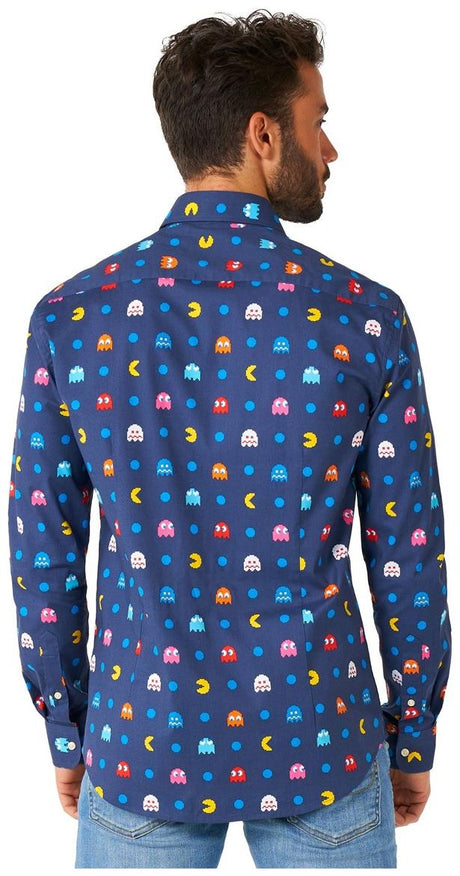 Retro OppoSuits Pixel PAC-Man Shirt for Gaming Events and Cosplay Gatherings
