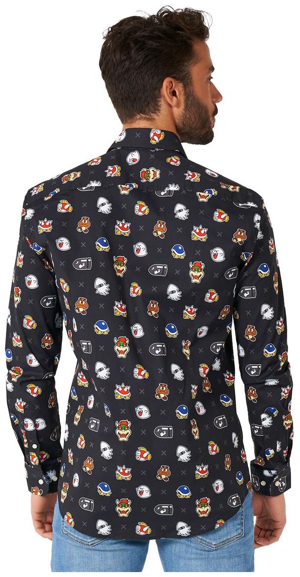 OppoSuits Men's Shirts SHIRT LS Super MarioT Bad Guys