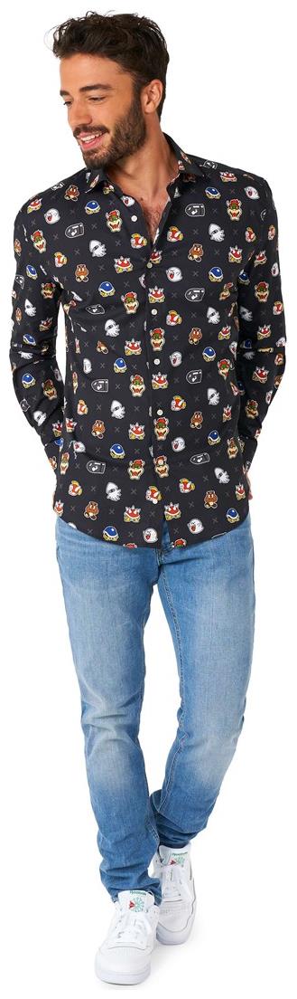 OppoSuits Men's Shirts SHIRT LS Super MarioT Bad Guys