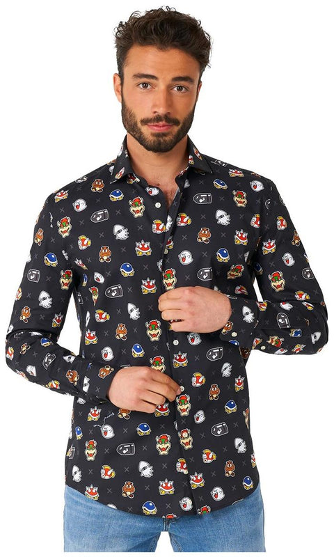 Super Mario Bad Guys men's long sleeve shirt