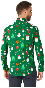 OppoSuits Men's Shirts SHIRT LS Festivity Green