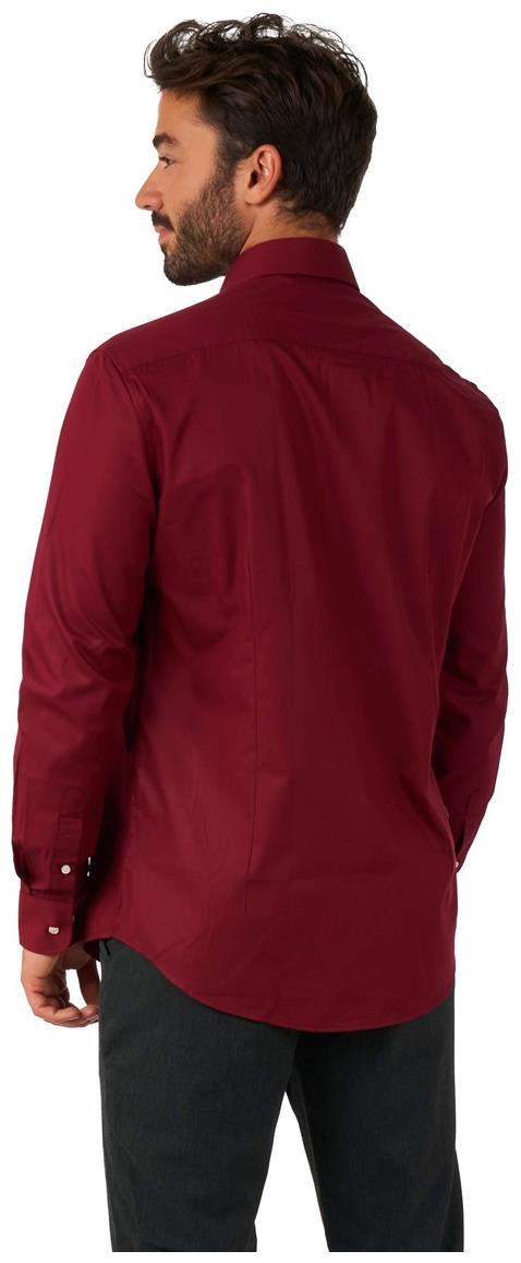 OppoSuits Men's Shirts SHIRT LS Blazing Burgundy