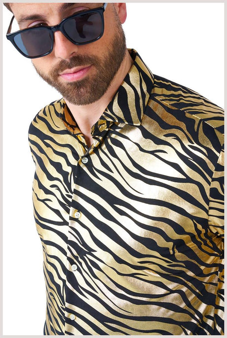 OppoSuits Men's Shirts SHIRT LS Tiger Shiner